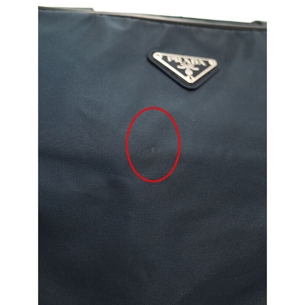 Prada closure zip nylon Tessuto handbag top Blue - Picture 6 of 9